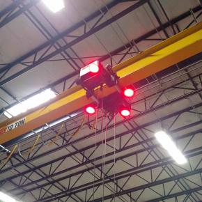 Overhead crane Red line warning light
